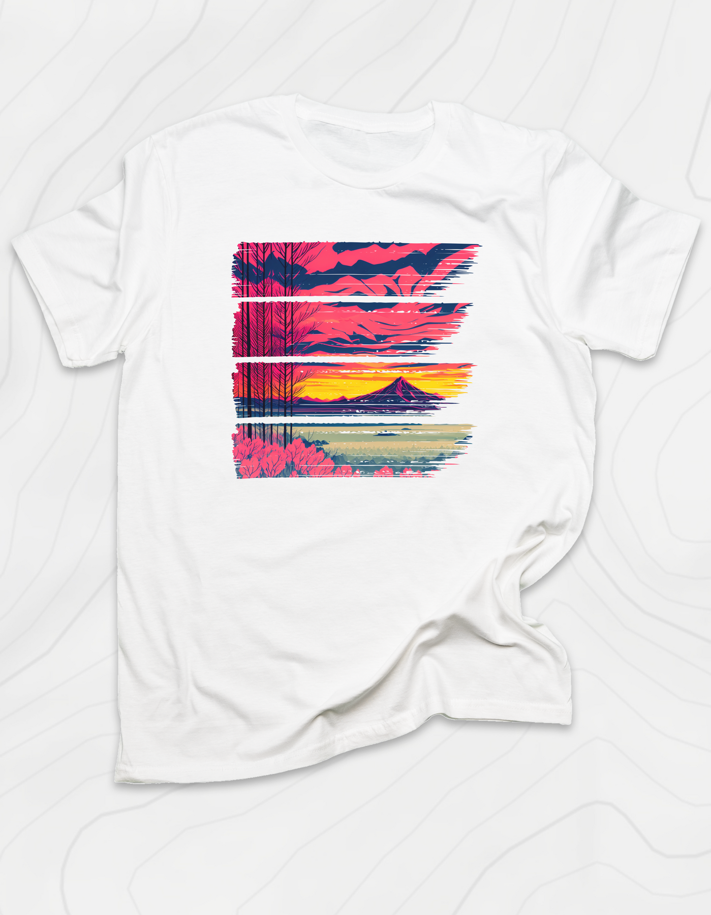 Red and Pink Sunset T-Shirt