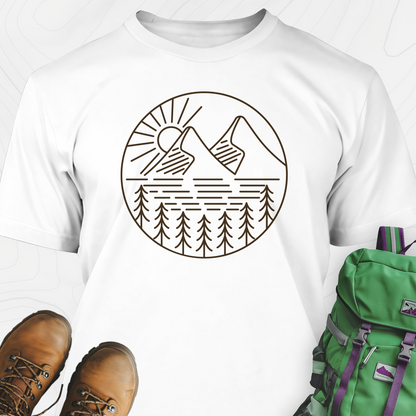 Sunny Mountain Scene T-Shirt