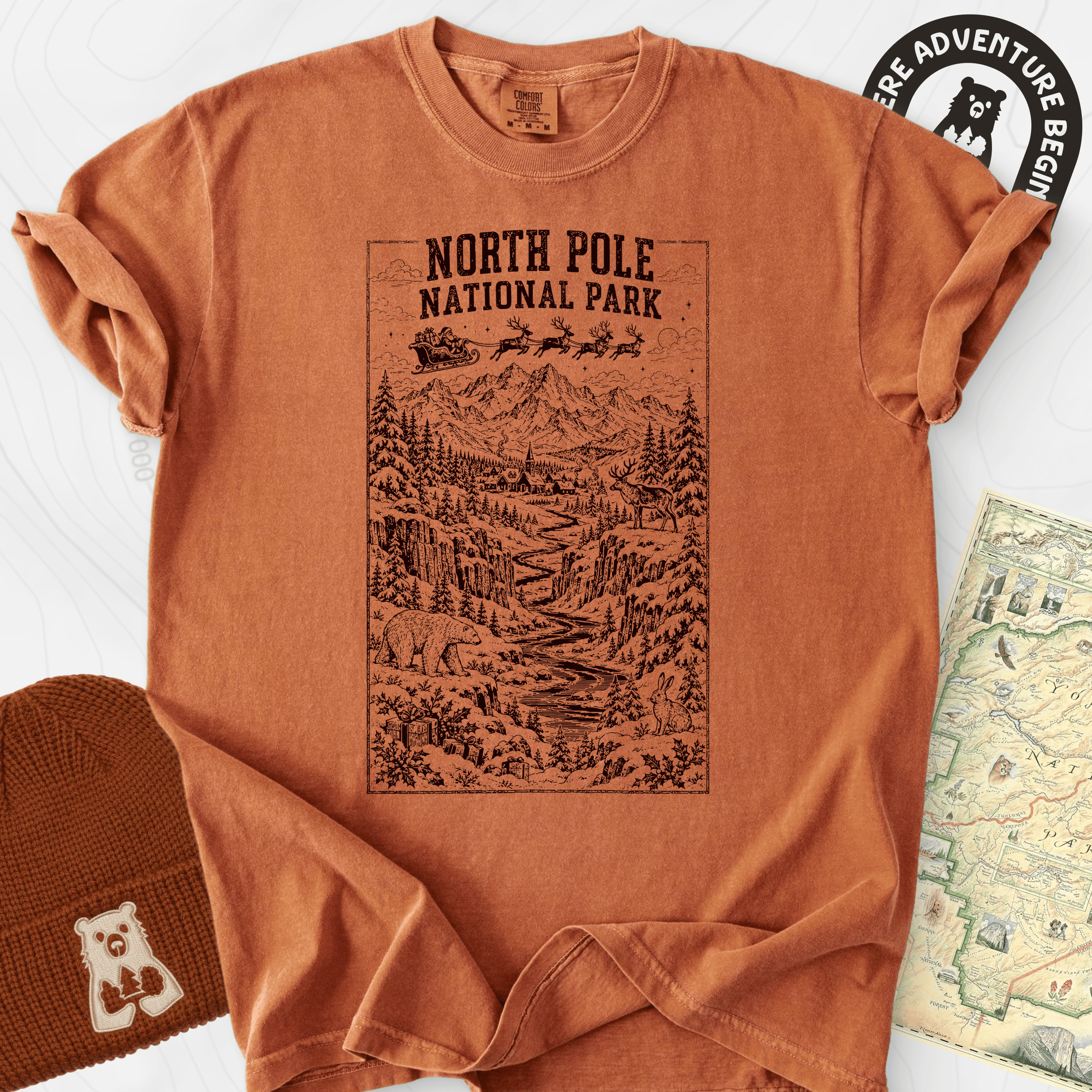 North Pole National Park Yam front print heavyweight T-shirt