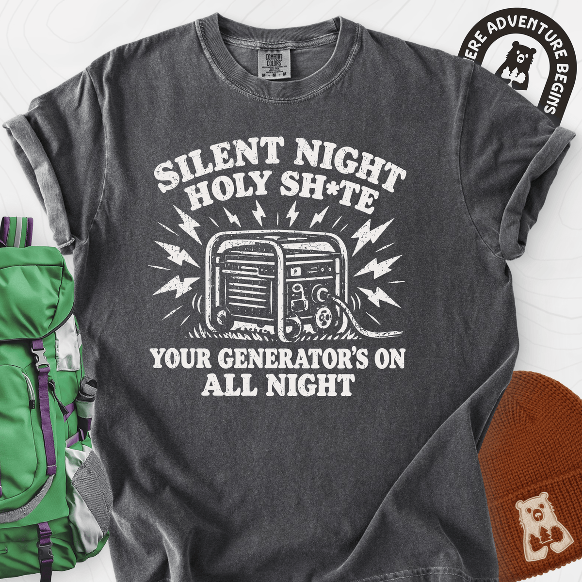 Silent Night Generator Pepper front print heavyweight T-shirt